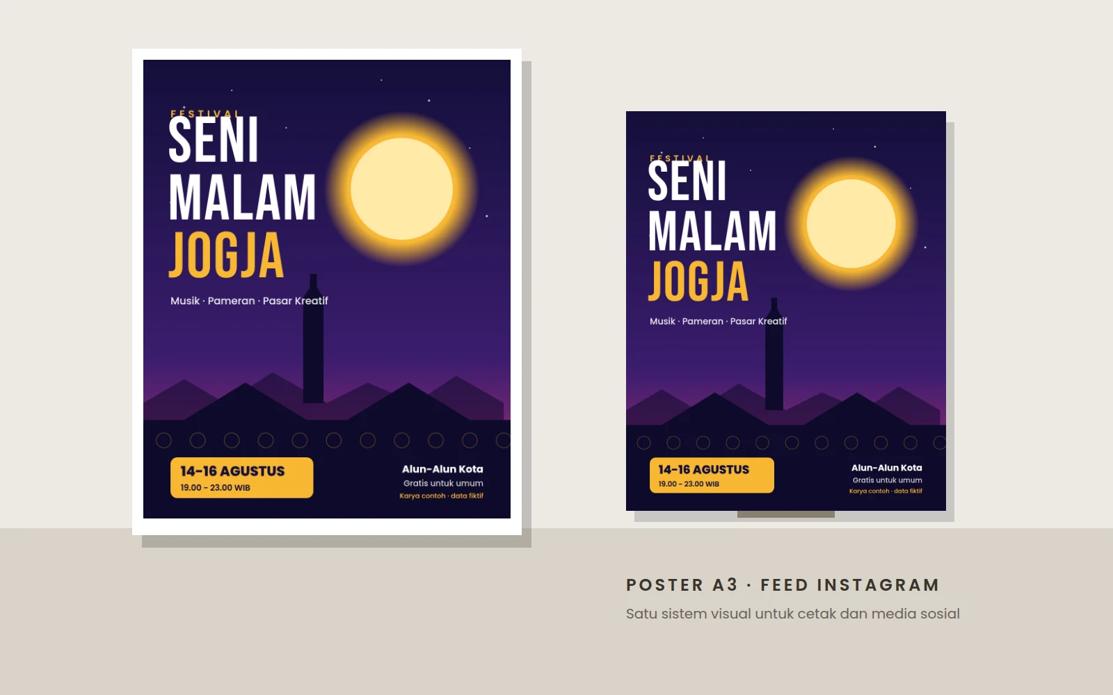 Poster Festival Seni Malam Jogja
